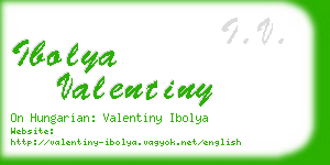 ibolya valentiny business card